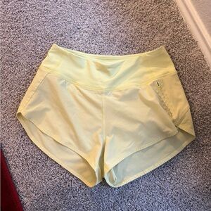 Outdoor Voices Light Yellow Athletic Shorts